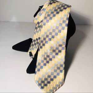 Modern Elements Blue, Yellow, Cream Necktie